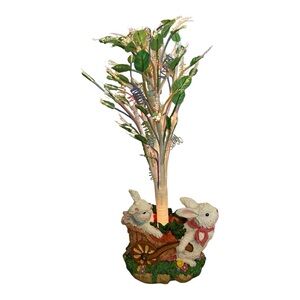 Cottontale Collection Bunny Fiber Optic Easter Tree 18" Tall Changes Colors